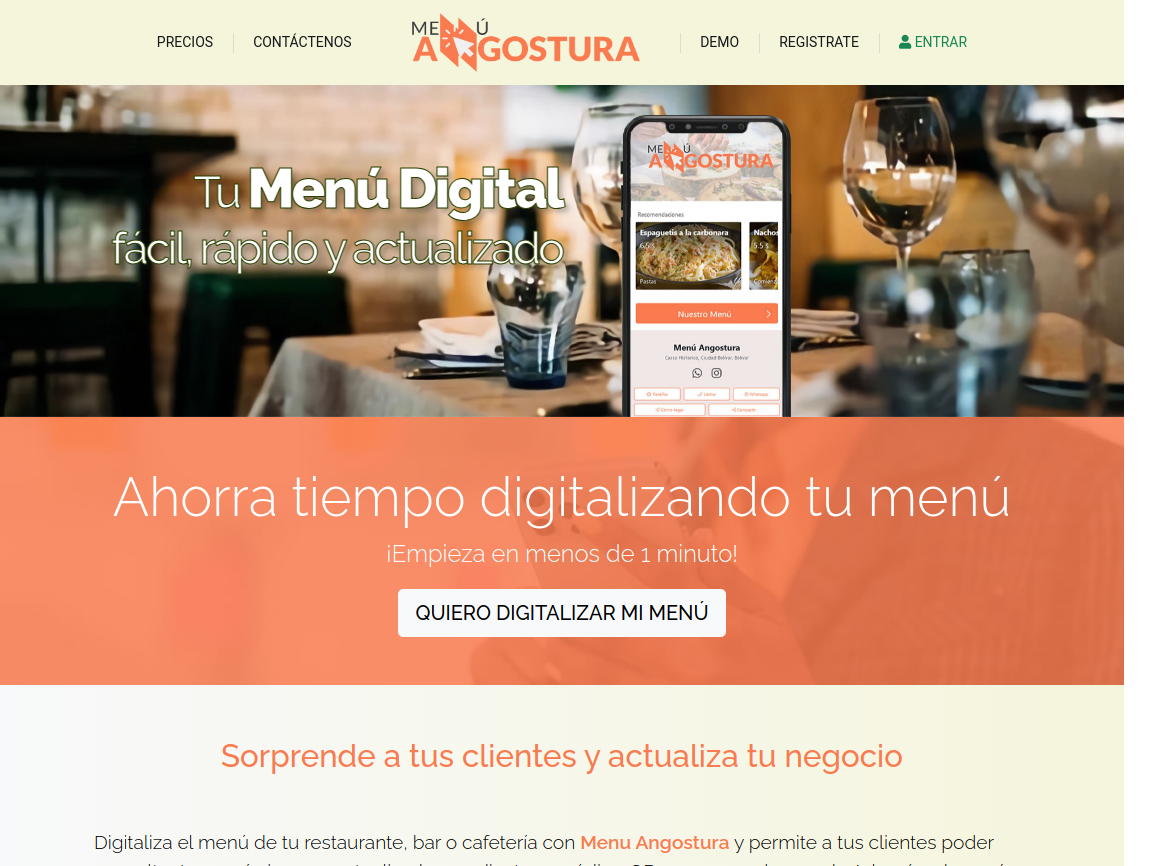 Menú Angostura